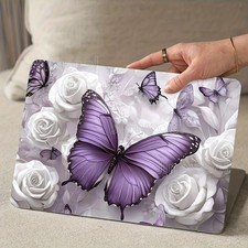 2Pcs Flower Butterfly Laptop Skin Waterproof Scratch Resistant PVC Stickers picture