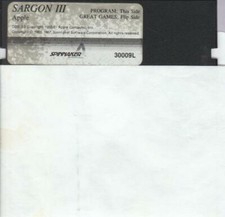 Sargon III 3 APPLE II FLOPPY Spinnaker chess board strategy learn play move game picture