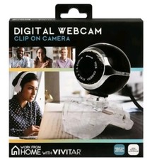 VIVITAR DIGITAL WEBCAM Clip On Camera 360 Rotating Base, Optimized Zoom~New picture