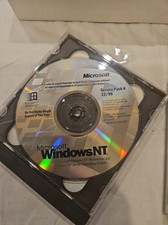  used Microsoft Windows NT Server 4.0 CDs, 3 floppies, manuals, service pack 4 picture