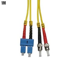 1M 3FT ST to SC Duplex Single Mode 9/125 Fiber Optic Optical Patch Cable Cord picture
