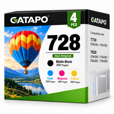 DesignJet 728 Ink (4-Pack) Compatible for HP (300ML) T730 T830 Plotter Printer picture
