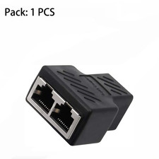 1pc RJ45 Splitter Adapter 1 to 2 Dual LAN Ethernet Network Connector 8P8C picture