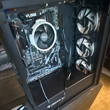 iBUYPOWER AMD Gaming Desktop Tower PC case + MSI Motherboard, Black + rgb fans picture