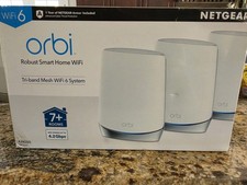 ⭐NETGEAR Orbi AX4200 Tri-Band Mesh Wi-Fi 6 System - 3 pack mesh Wi-Fi sys, Used⭐ picture