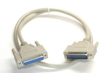 3FT DB25-Male to DB25-Female Cable Beige Extension picture