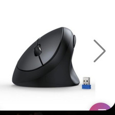 TeckNet Ergonomic Vertical Wireless Mouse, 4800 DPI, 5 Buttons, Black picture