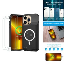 Battery Case for iPhone 13 Pro 6.1 inch 10000mAh Black Wireless Charging Carplay picture