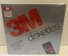 3M Diskettes Box Of 10 5 1/4 In DS DD RH Vintage SEALED NEW picture