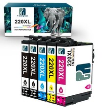 5x Ink Cartridges for Epson 220 XL WorkForce WF-2750 WF-2760 WF-2650 Black Color picture