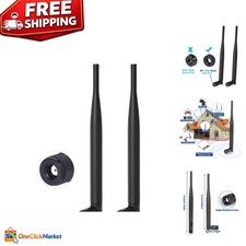 2-Pack RP-SMA Male WiFi Antenna – Boost Signal with 6dBi Gain | Omni-Directional picture