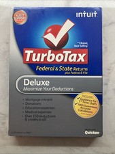 2012 TurboTax Deluxe for federal & state tax return for PC & Mac CD USED #9 picture