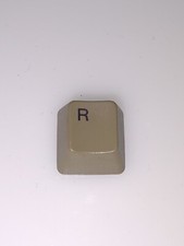 Apple iie IIE 2E KEY (R) Black Letters VINTAGE ORIGINAL Replacement Key picture
