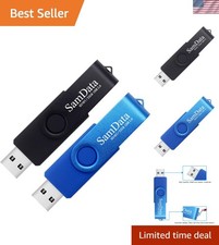 Portable 2-Pack 32GB USB Flash Drives with LED Indicator – Black & Blue Variants picture