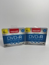 5 Pack Lot Of 2 Maxell DVD-R 4.7GB 16X Jewel Case Data Video 120 Minutes New picture