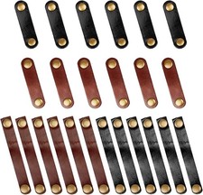 24-Pack Leather Cord Organizer Cable Ties,Cord Keeper for Travel picture
