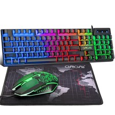 Teclado Với Teclas Multimedia Y Raton Với Botones Laterales De Lujo Pro picture