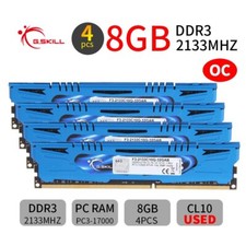G.Skill Ares 32GB 4x 8GB DDR3 OC 2133MHz PC3-17000U Gaming Desktop Memory RAM AB picture
