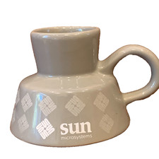Vintage Sun Microsystems No Spill Mug Rubber Bottom- Retired Logo Cup RARE picture