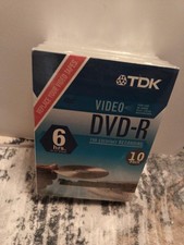 TDK DVD-R 10-Pack Video Recording Discs w/Clear Tall Cases - NEW IN BOX picture