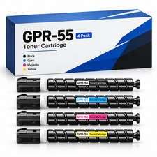 GPR55 Toner Cartridge 4PK BK/C/M/Y High Yield for iR-ADV DX C5750i C5760i 4-Pack picture