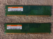 2X Hynix 256MB DDR2-400 RAM PC2-3200U-333-12 CL3 1Rx16 Dimm HYMP532U64P6-E3 AA picture