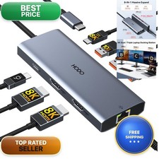 HODO Laptop Docking Station 3 Monitor Triple 4K USB C Hub 2 HDMI 8K picture