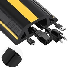 6.5FT Floor Cord Cover Heavy Duty Cable Cover Protector with 3 Channels Exten... picture