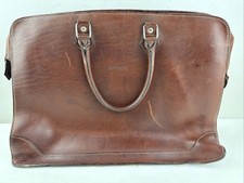 Dooney & Bourke Brown Leather Computer Laptop Briefcase Bag Work Made in Italy picture