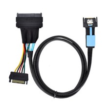 Cablecy MCIO 4x Mini Cool Edge IO to U.2 SFF-8639 NVME PCIe PCI-Express Cable picture