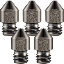 5 Pieces Hardened Steel Nozzle 0.4 Mm/ 1.75 Mm 3D Printer Mk8 Nozzles High Tempe picture