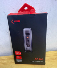 SSK SD303 256GB External SSD USB 3.2 Gen 2 1000MB/s Keyring Gray picture