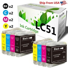 8PK LC51 LC-51 Ink Cartridge for DCP-130C MFC-240C Printer picture