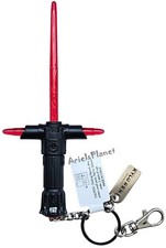 Disney Parks Star Wars Kylo Ren Red Lightsaber Light Up KeyChain Bag Charm picture