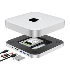 Qwiizlab USB C Hub For Mac Mini M2 M1 With Dual Drive Enclosure SATA NVMe M.2 picture
