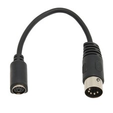5Pin Mini-DIN (PS2) Male To DIN 6Pin Female Adapter Cord Cable Mouse Keyboard picture