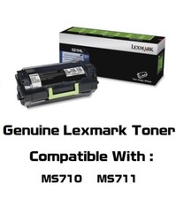 Mostly New Genuine Lexmark 521HL Toner Cartridge 80% MS711 MS710 NO BOX 52D1H0L picture