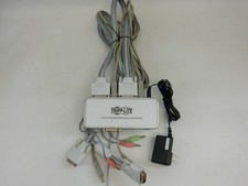 Tripp Lite DVI USB 2 Port KVM Switch with Audio and Cables B004-DUA2-K-R picture