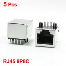 CAT5/5e/6 Computer LAN 8P8C RJ45 PCB Jacks Female Connectors 5Pcs New picture