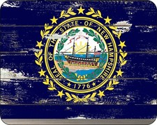 State Flag Of New Hampshire Mousepad 7 x 9  Distressed Art Photo mouse pad picture