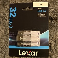Lexar JumpDrive S60 USB 2.0 32GB Flash Drive 3-Pack Sliding Cover picture