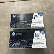 HP 124A Black Cyan Original LaserJet Toner Cartridge Q6000A Q6001A New OEM picture