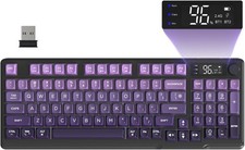M96 Wireless Gaming Keyboard Creamy Membrane with Rainbow Backlight,Media Kno... picture