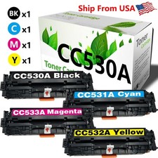 (4PK,BCMY) 304A Toner Cartridge CC530A CC531A CC532A for CM2320fxi Printer picture