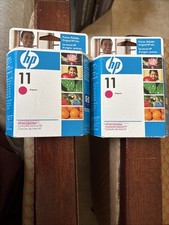Lot Of 2 X Genuine HP 11 Magenta Ink Cartridge C4837A Sealed Expired 01/2010 picture