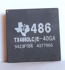 Ti 486 CPU. TX486DLC/E-40GA . Vintage CPU picture