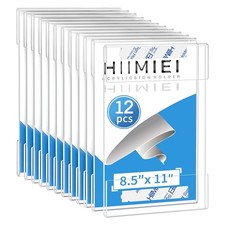 HIIMIEI 12 Pack Clear Acrylic Wall Mount 8.5x11 Sign Holder, Portrait Door Pl... picture