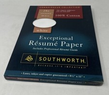 Southworth 100% Cotton Resume Paper Ivory 24 lbs. 8-1/2 x 11 Wove 100/Box R14ICF picture