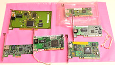 Lot of 6 Ethernet NIC Cards PCI PCIe Various Brands 3COM Broadcom Untested picture