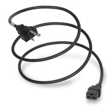 5 Pack of NEMA 6-20P to C19 20A 250V 12/3 SJT Power Cord - Black - 8ft picture